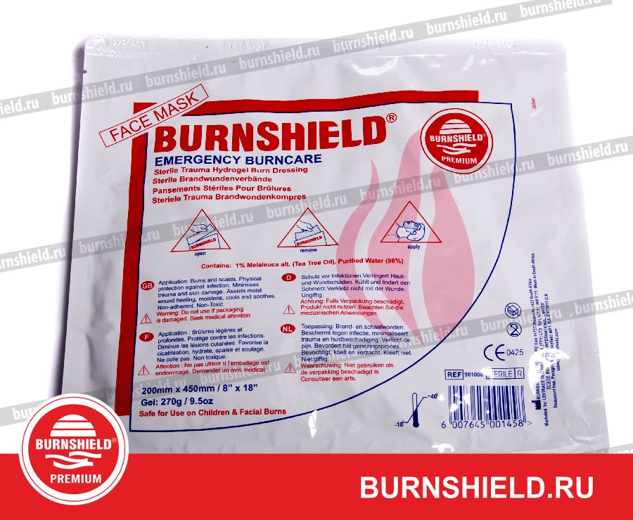 BURNSHIELD стерильная повязка для лица. Размер 20cm x 45cm